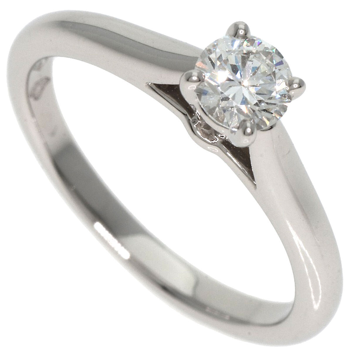 CARTIER   Ring Solitaire Diamond #45 Platinum