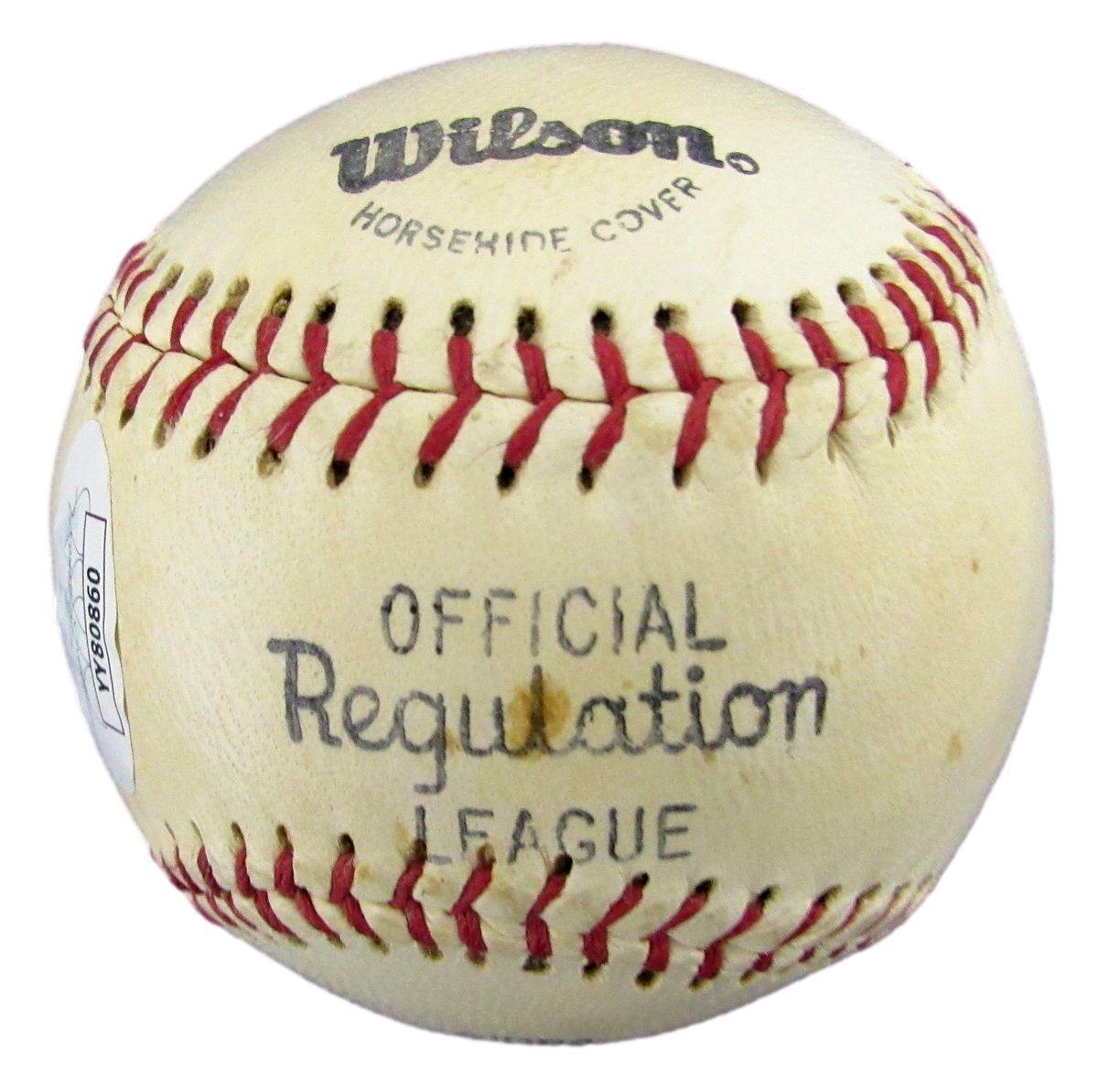 Joe Cronin Hof Signed Wilson Official Size Baseball Boston Red Sox Jsa 191767