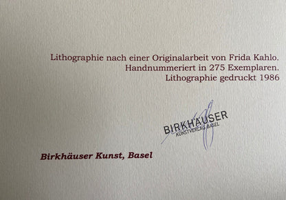 Frida Kahlo Lithograph Coa Certified Signed Numbered By Hand