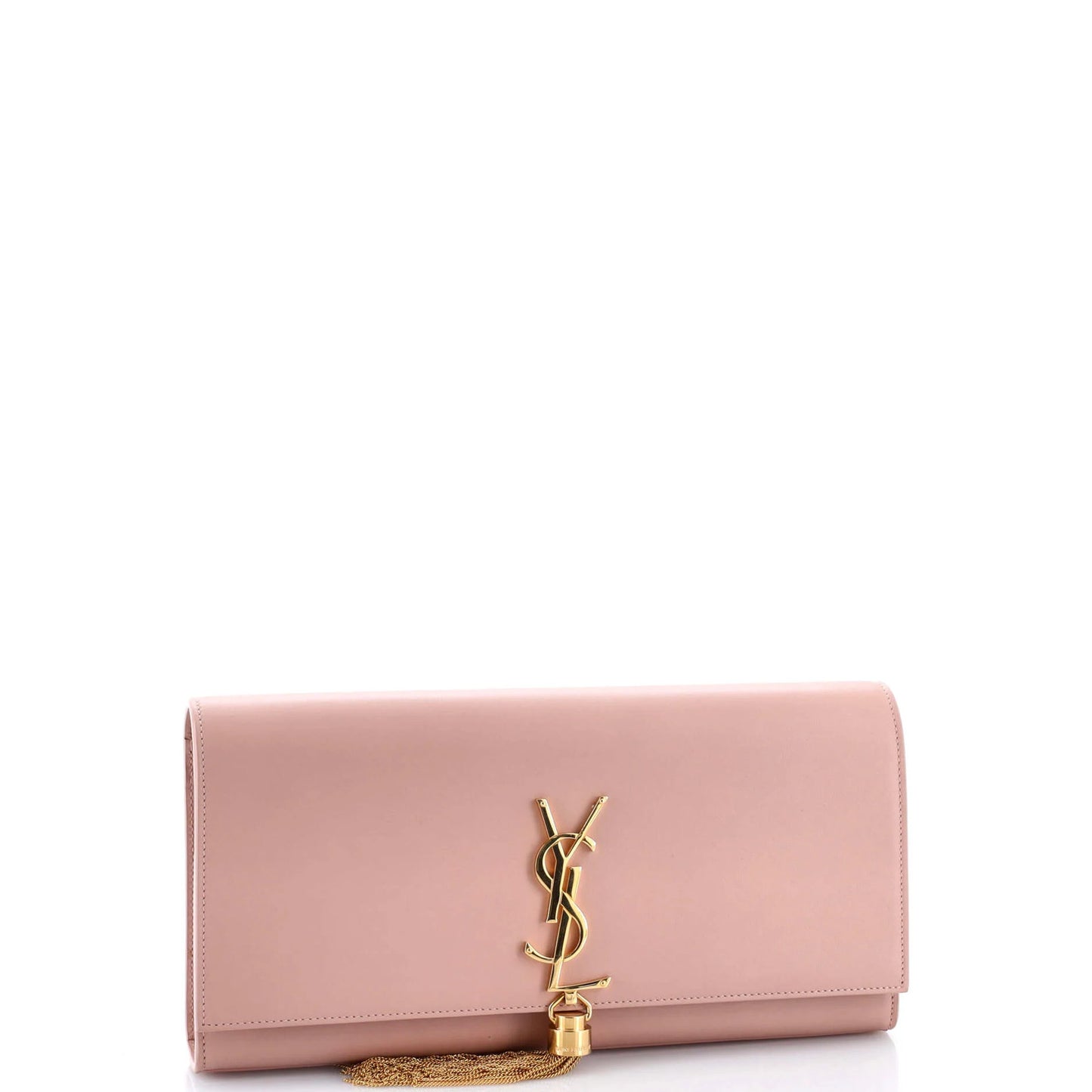 Saint Laurent Classic Monogram Tassel Clutch Leather Long