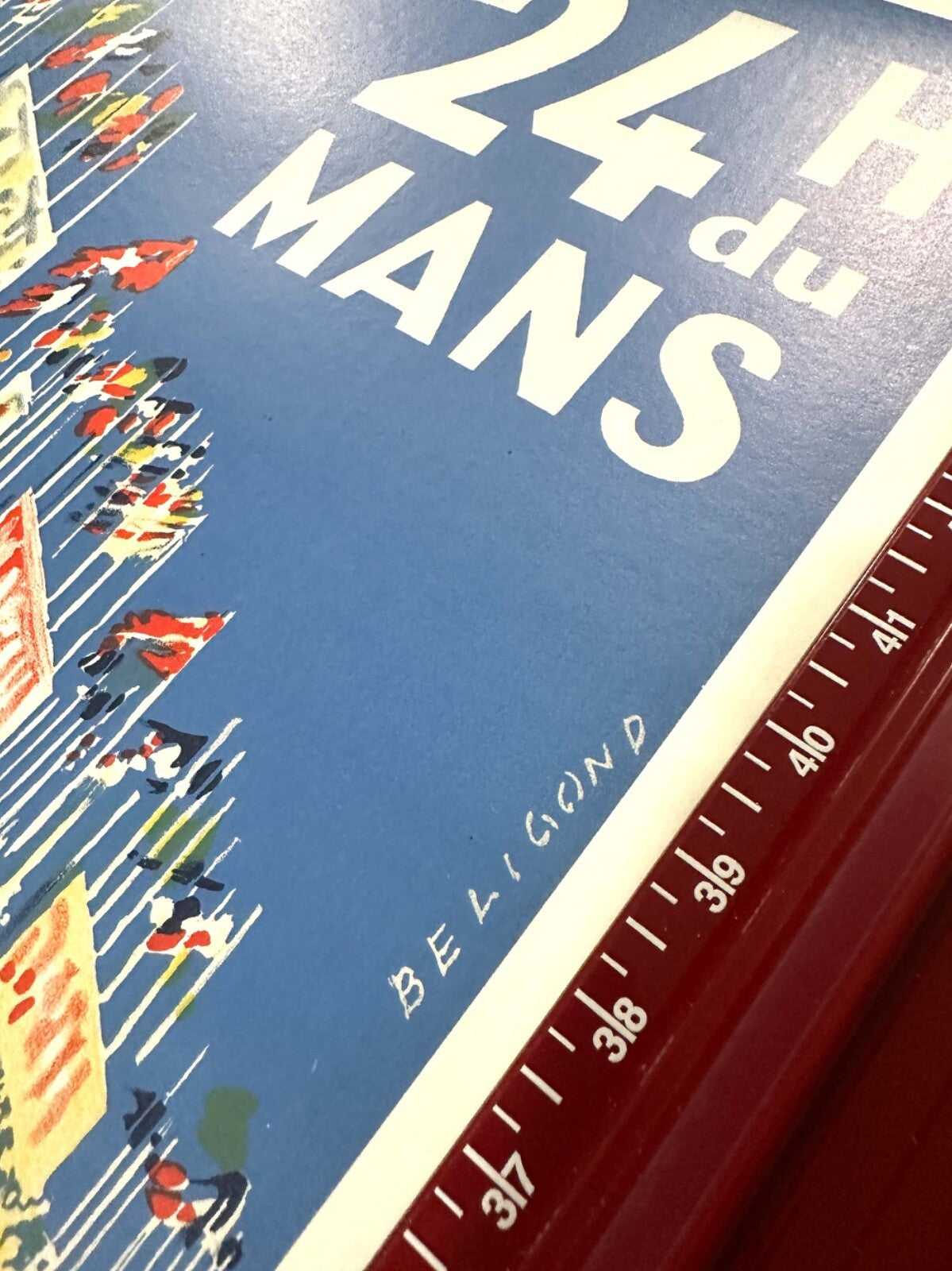 24 Hours Of Lemans 1959 24 Heures Du Mans Michel Beligond Vintage Race Poster