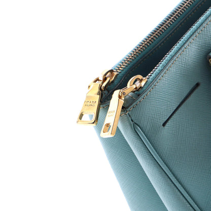 Prada Double Zip Lux Tote Saffiano Leather Small