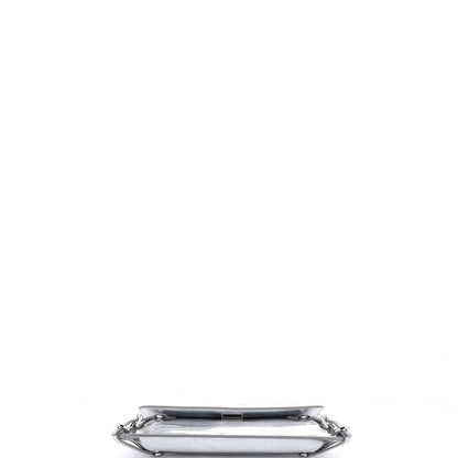 Givenchy Voyou Strap Clutch Crocodile Embossed Leather East West