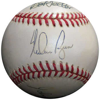 No Hitter Autographed Baseball With Nolan Ryan, Don Larsen & More (Psa)