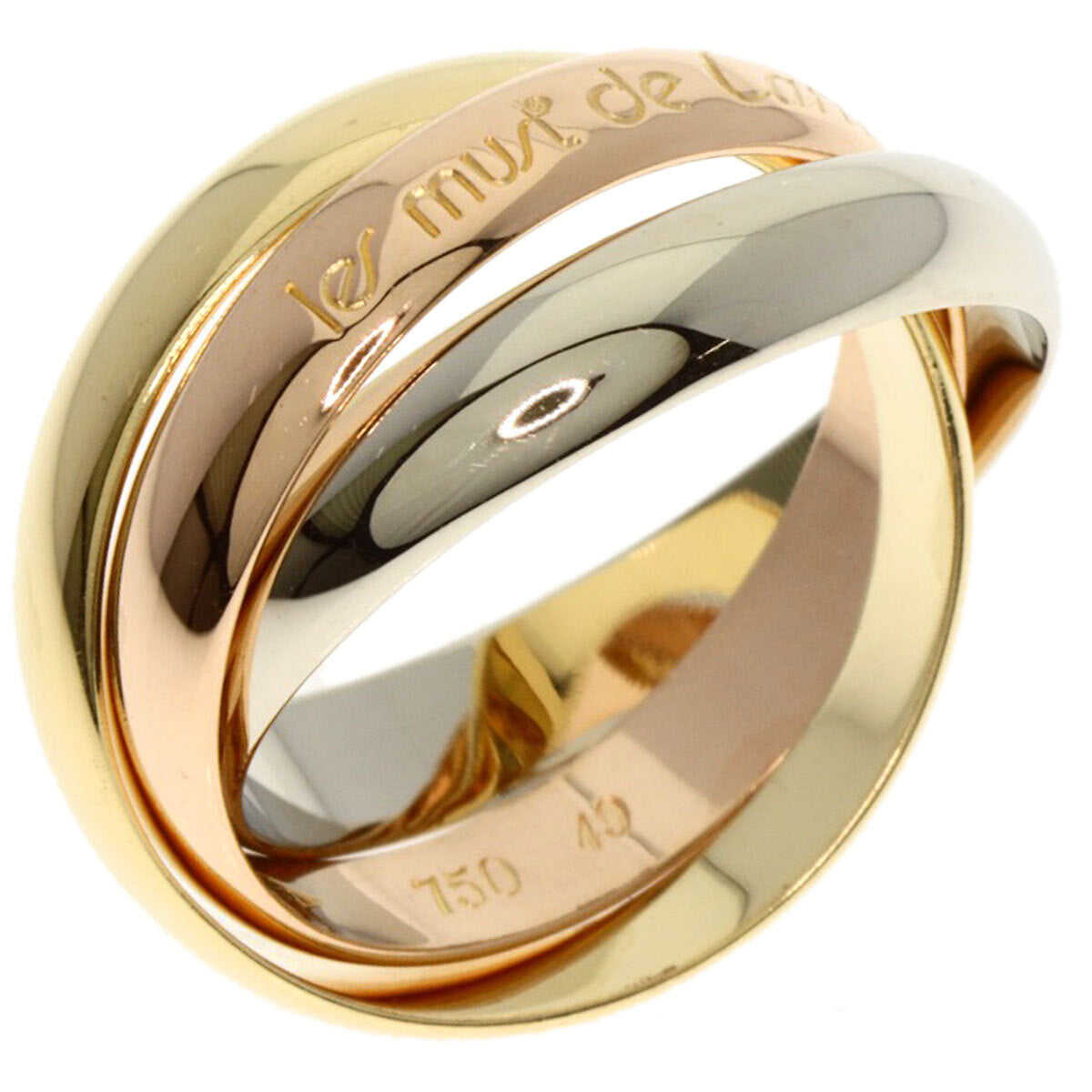 Cartier Trinity #49 Ring K18 Yellow Gold 18K Pink