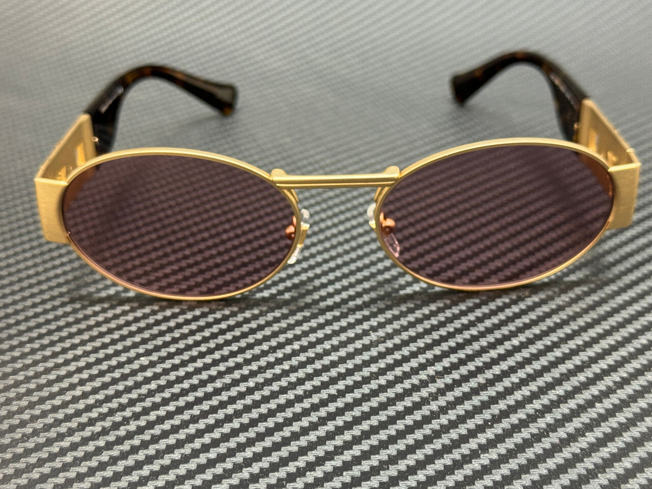 Versace Ve2264 100284 Matte Gold Pink Unisex 56 Mm Sunglasses