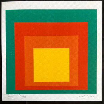 Josef Albers Lithograph Coa Signed Op Numbered In Pencil Collection