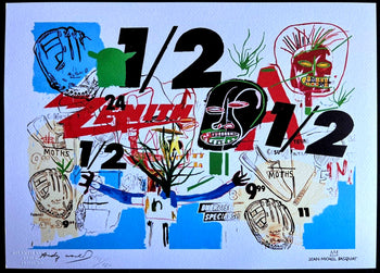 Andy Warhol & Jean-Michel Basquiat Coa Lithograph Signed Numbered