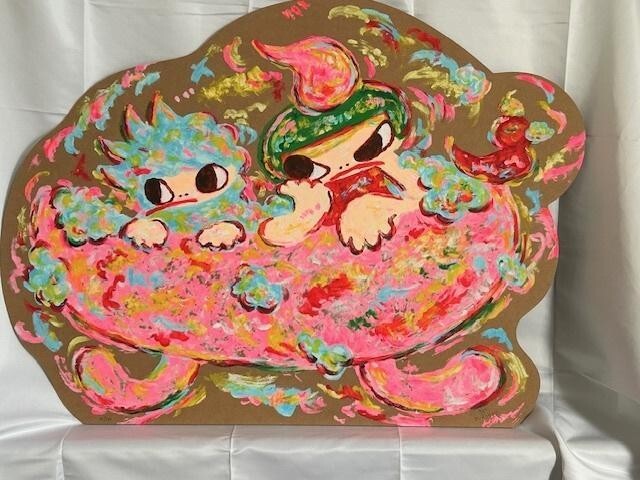 AYAKO ROKKAKU- UNTITLED (SHAPED CARDBOARD) SIGNED & NUMBERED BY ARTSIT JAPAN