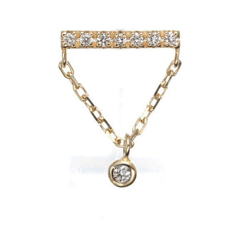Hirotaka Earring Diamond 0.05Ct Single 10K 416 Yellow Gold