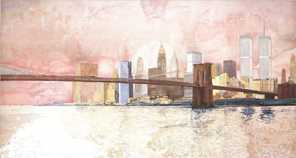 David Lingwood Brooklyn Bridge " Offset Lithograph Contemporary
