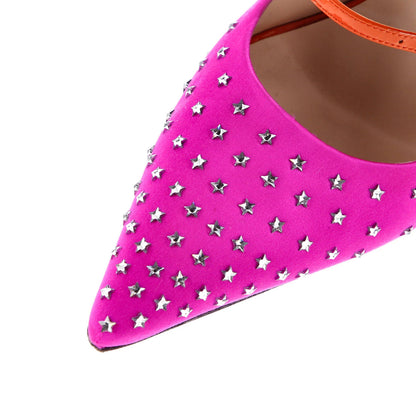 Gucci Women'S Mary Jane Pumps Crystal Embellished Satin