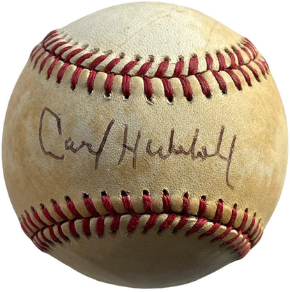 Hubbell Official Autographed Baseball Carl
