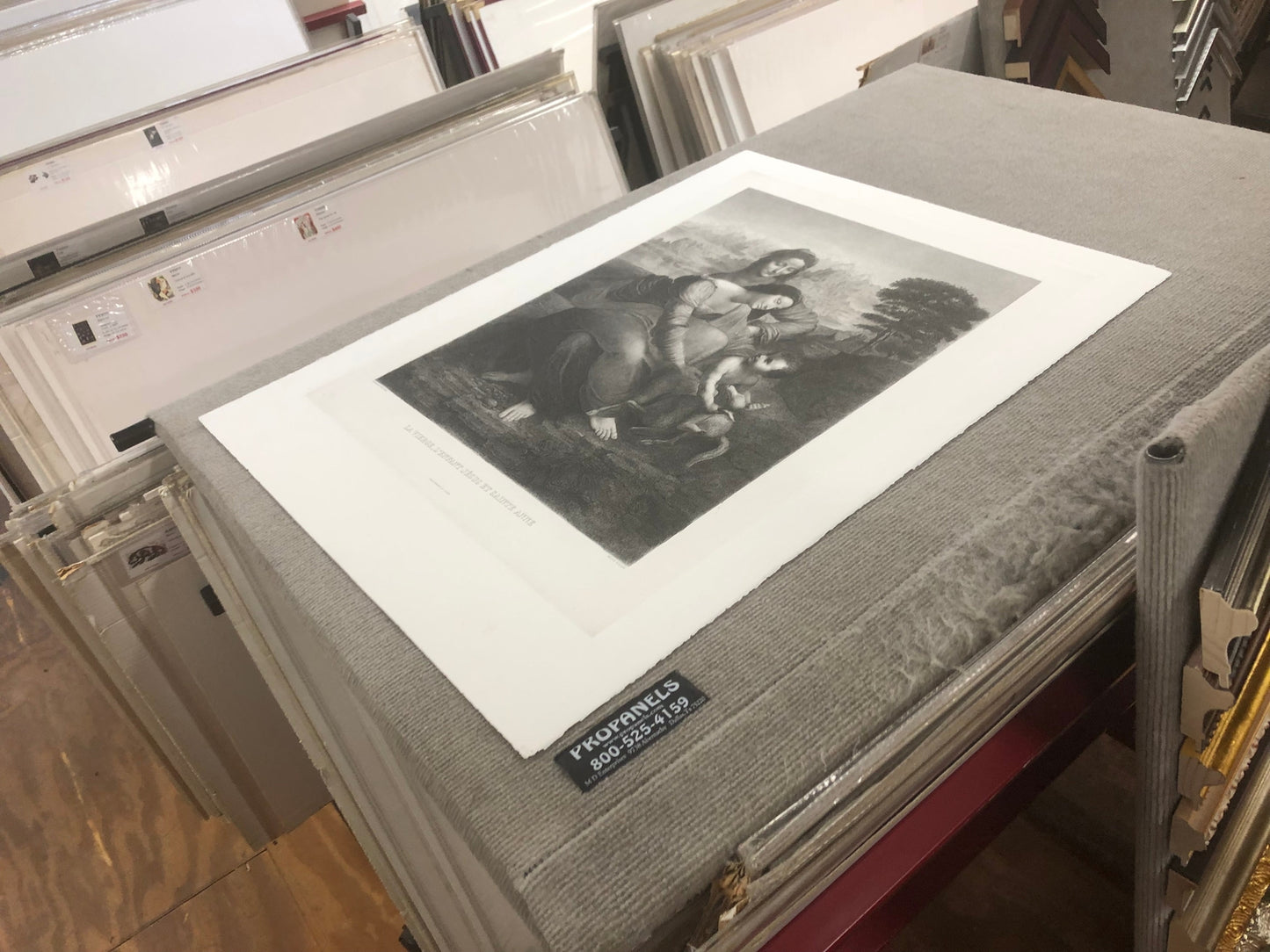 Leonardo Da Vinci La Vierge L'Enfant Jesus Et St. Anne " Etching