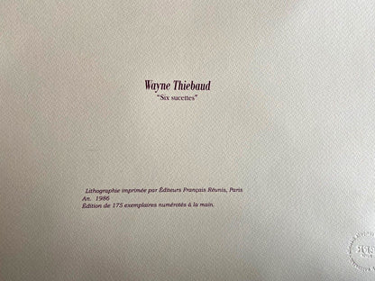 Wayne Thiebaud Lithograph Coa Numbered Signed