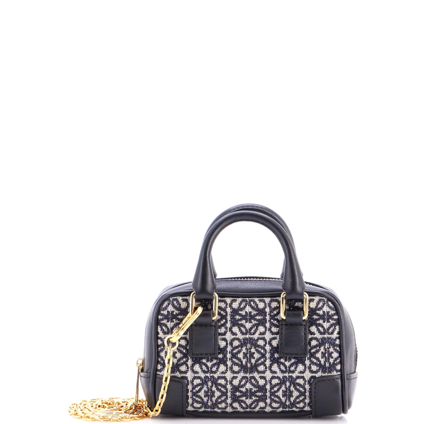 Loewe Amazona Bag Leather And Jacquard Canvas Nano