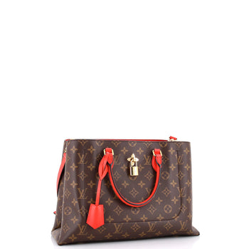 Leather Louis Vuitton Flower Tote Monogram Canvas with