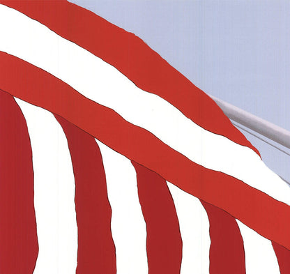 Contemporary GRETCHEN DOW SIMPSON Flags SIGNED 37.5" x 30" Serigraph 1991