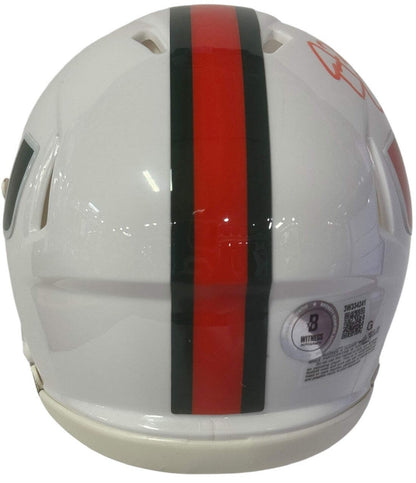 Jim Kelly Autographed Hurricanes Mini Helmet (Beckett Witness)