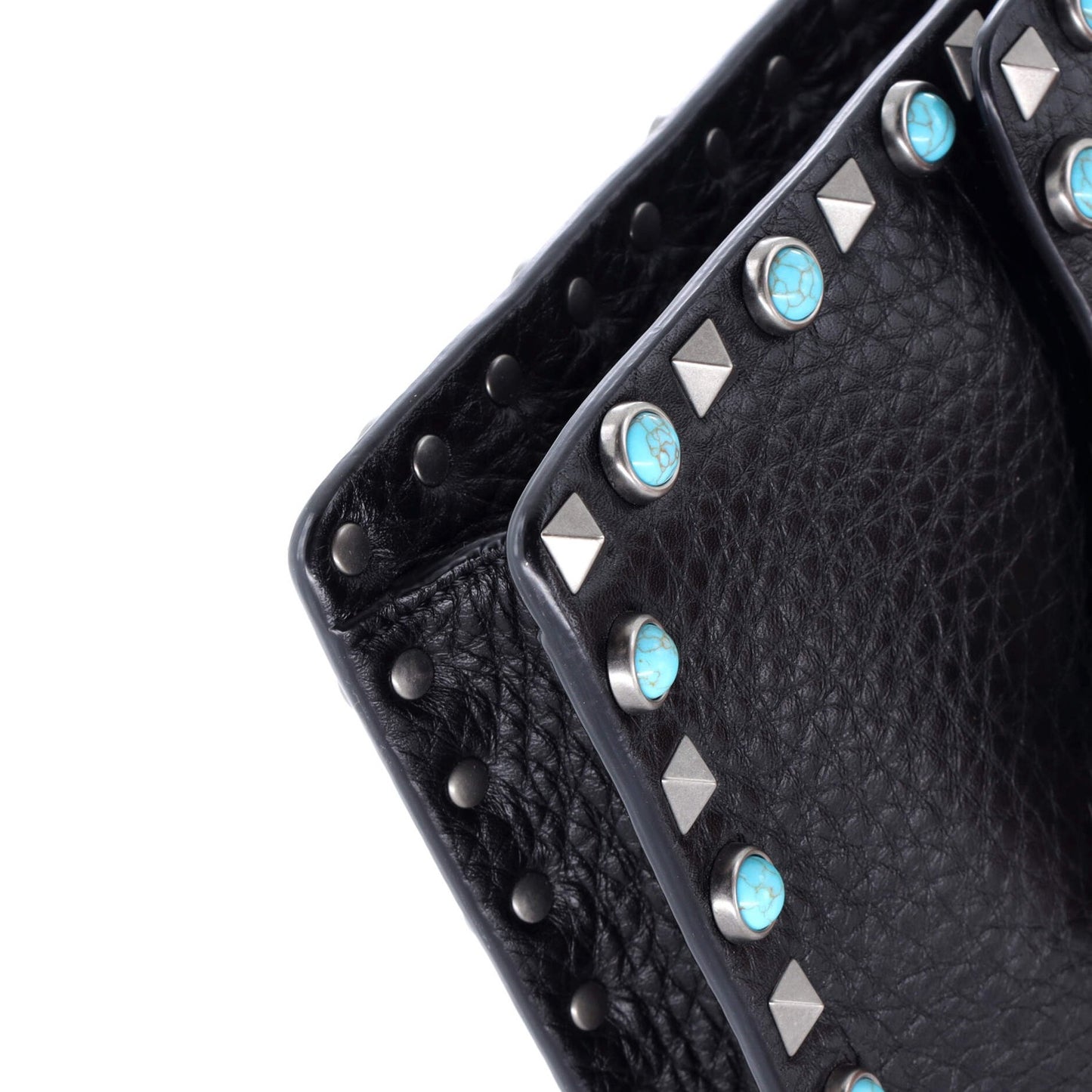 Valentino Garavani Rolling Rockstud Crossbody Bag Leather With Cabochons Small