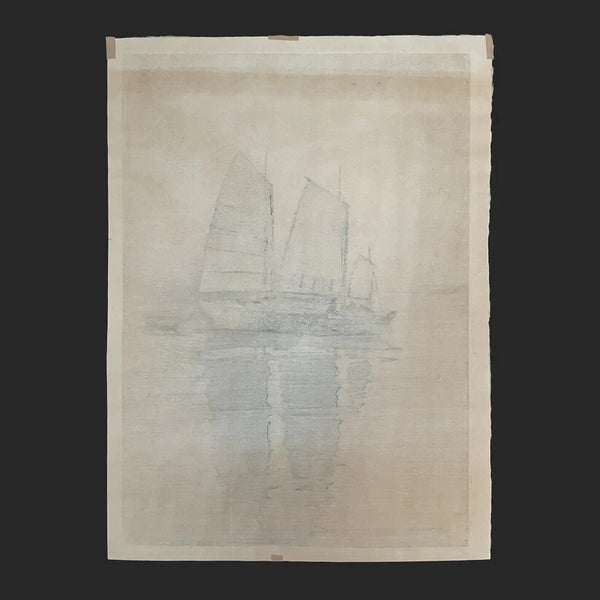Setouchi sea ship ukiyo-e antique woodblock prints by hiroshi yoshida