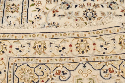 Extra Fine Floral Indo-Nain Runner Rug Oversized