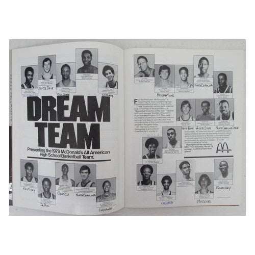 Larry Bird/Magic Johnson Dual-Signed/Auto 1979 Ncaa Program Jsa/Beckett 189950