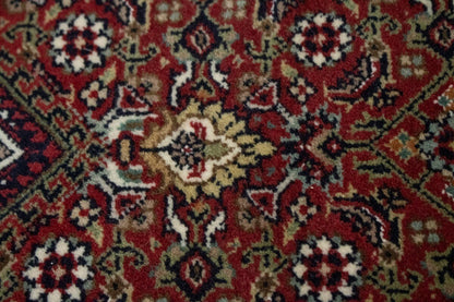 4X6 Ft Handmade Wool Indo-Bidjar Rug Floral