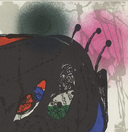 JOAN MIRO Litografia original III 13" x 9.75" Lithograph 1975 Surrealism Multico