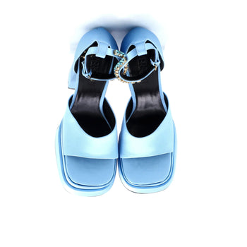 Versace Women'S Medusa Aevitas Platform Sandals Satin With Crystals