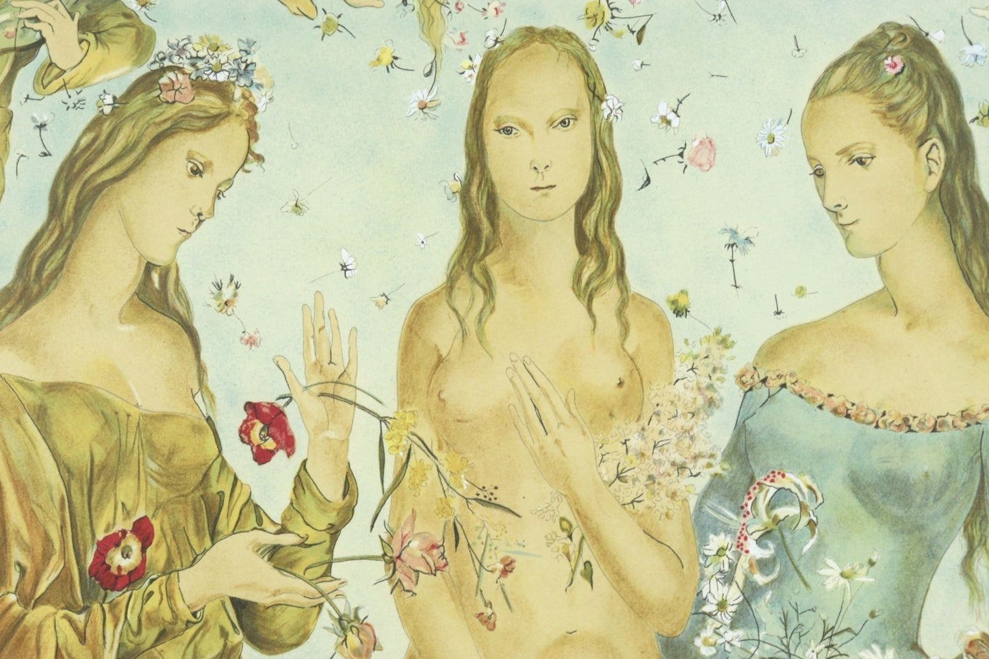 Foujita Baptme De Fleurs Lithograph 1998 Adagp Ed.147/275 Framed