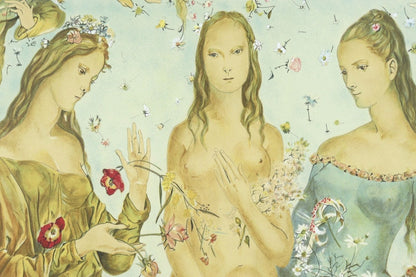 Foujita Baptme De Fleurs Lithograph 1998 Adagp Ed.147/275 Framed