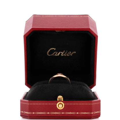 Cartier Love 3 Diamonds Band Ring 18K Rose Gold With Diamonds