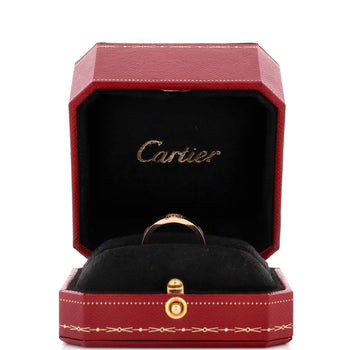 Cartier Love 3 Diamonds Band Ring 18K Rose Gold With Diamonds