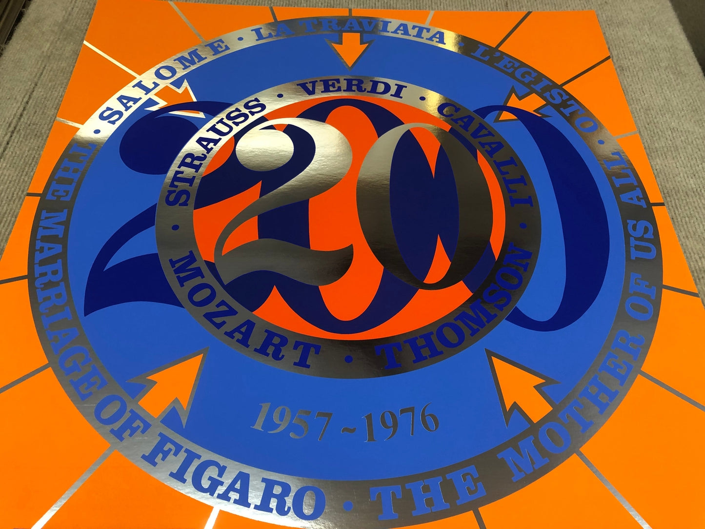 Robert Indiana The Santa Fe Opera " Serigraph Pop Art Blue, Orange