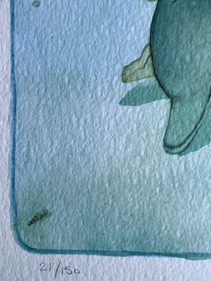 Alessandra Roberti Lithograph Cute Color Hand Signed Numbered (Federica Leek)