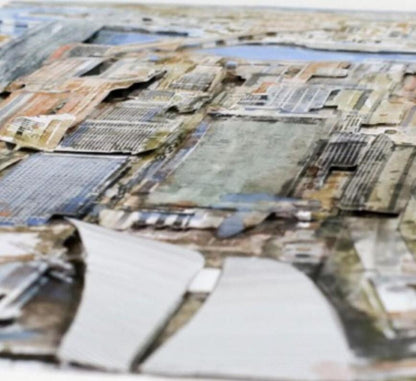 Gottfried Salzmann "New York - East River" Mixed Media On Paper Signed