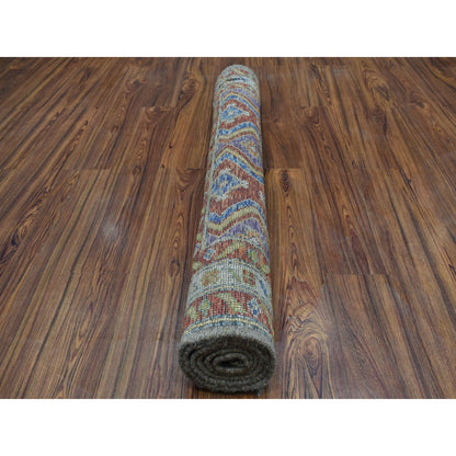 4'X5'10" Tribal Design Hand Made Wool Rug Colorful Afghan Village Rug