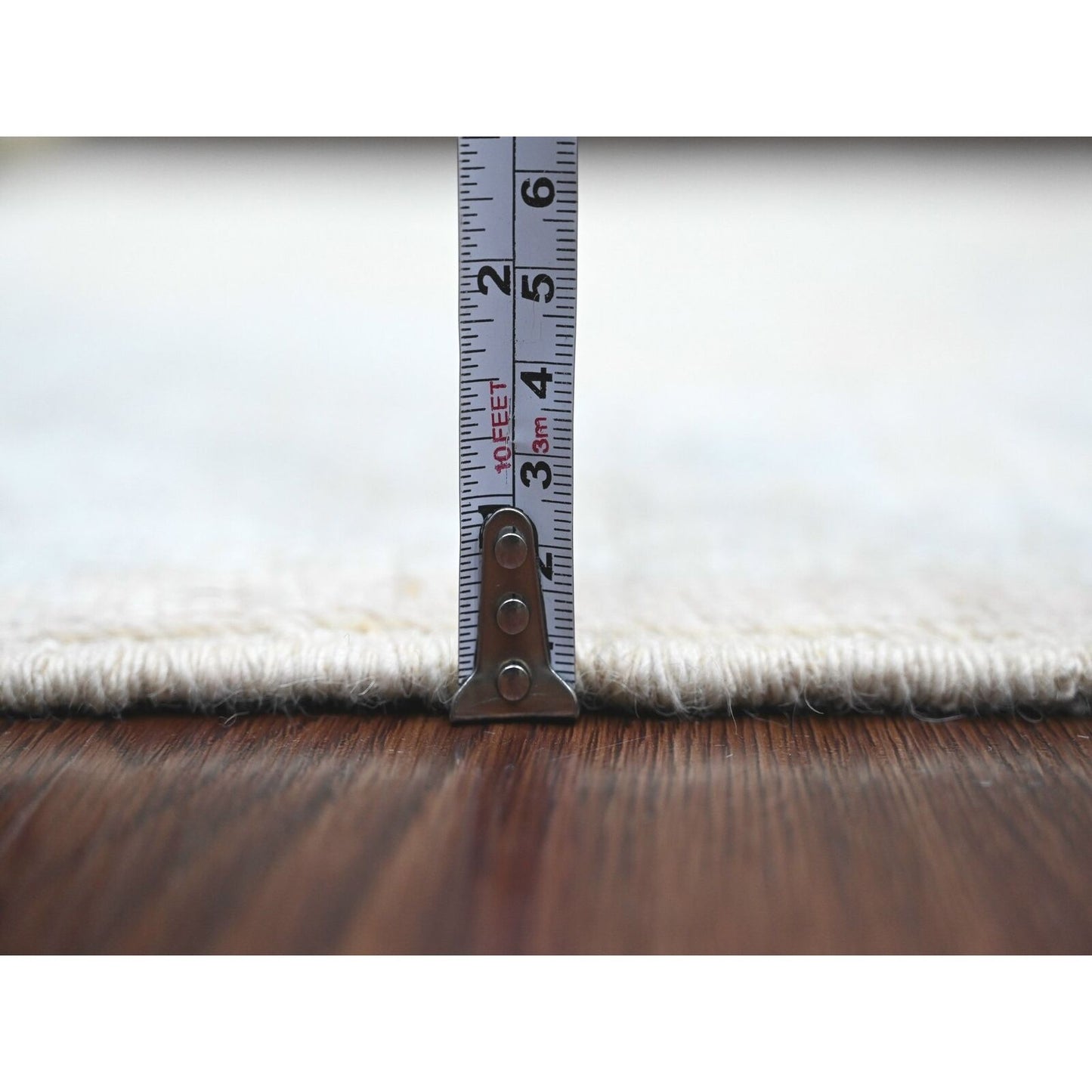 4'X5'9" Brown 100% Wool Afghan Angora Oushak Hand Knotted Oriental Rug