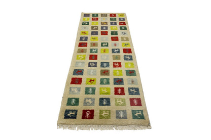 Handmade Pictorial Tribal Indo-Gabbeh Oriental
