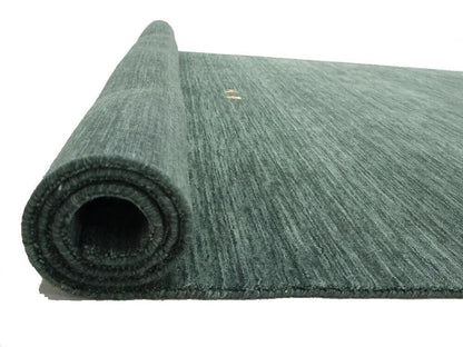 Handmade Dark Green Gabbeh Modern Rug Tribal