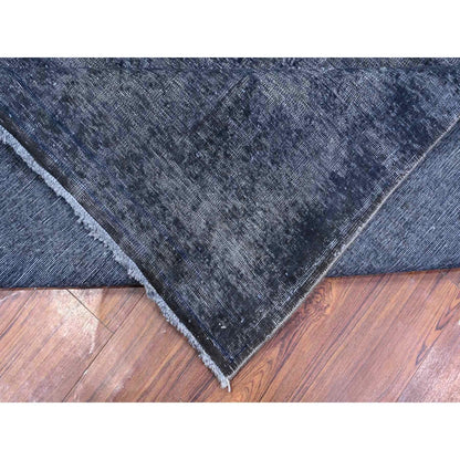 9'3"X12'6" Zombie Gray Distressed Vintage Zoroastrian Karman Oriental Rug