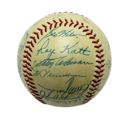 Vintage 1956 New York Giants Autographed By 25 Willie Mays Rawlings Onl Baseball