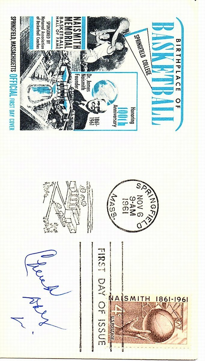 Chuck Daly Autographed/Signed 1961 Naismith Hof