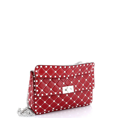 Valentino Garavani Rockstud Spike Flap Bag Quilted Leather Medium