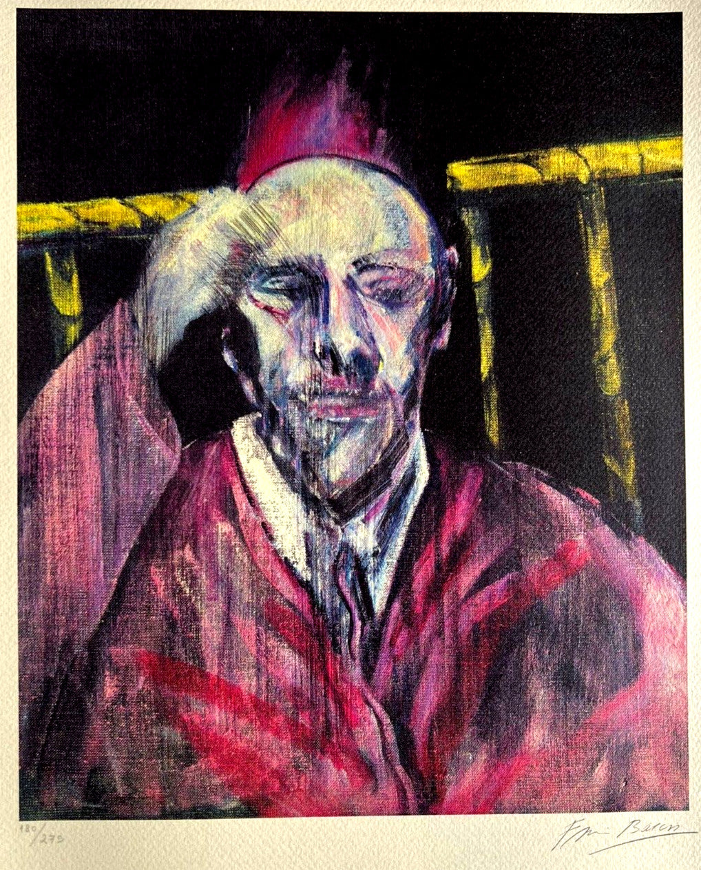 Francis Bacon Lithograph Coa Signed Pen Numbered Pencil Limited 275