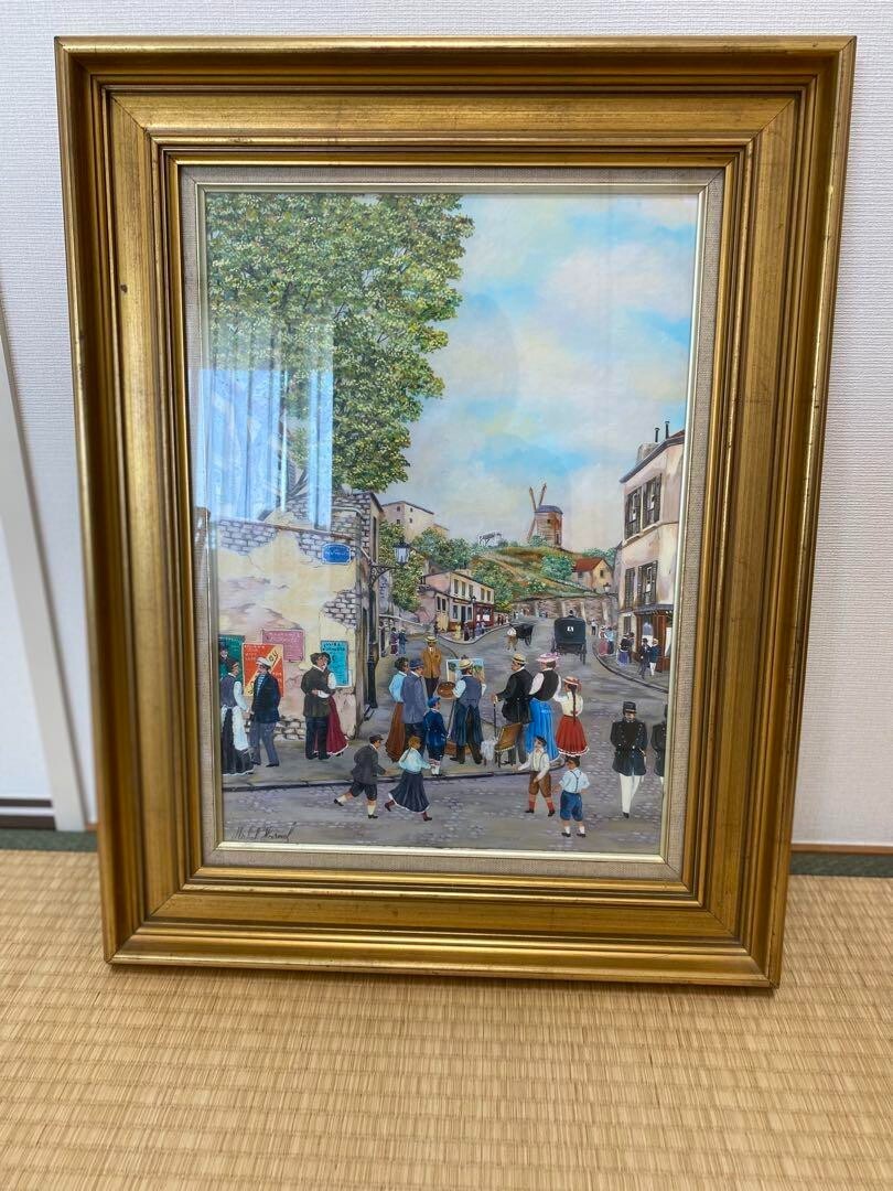 Michel Hermel (French) Oil Painting Paris Street