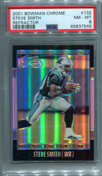 Steve Smith 2001 Bowman Chrome Refractor #132 Psa