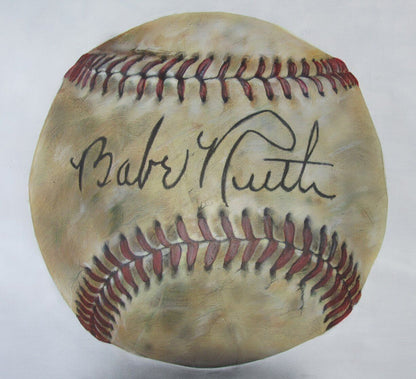 Babe Ruth Baseball 36X36 Original Painting Acrylic On Canvas   176779
