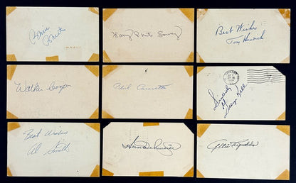 Lot of (9) Baseball Greats Signed/ Autographed Government Postcards (GPC) 200513